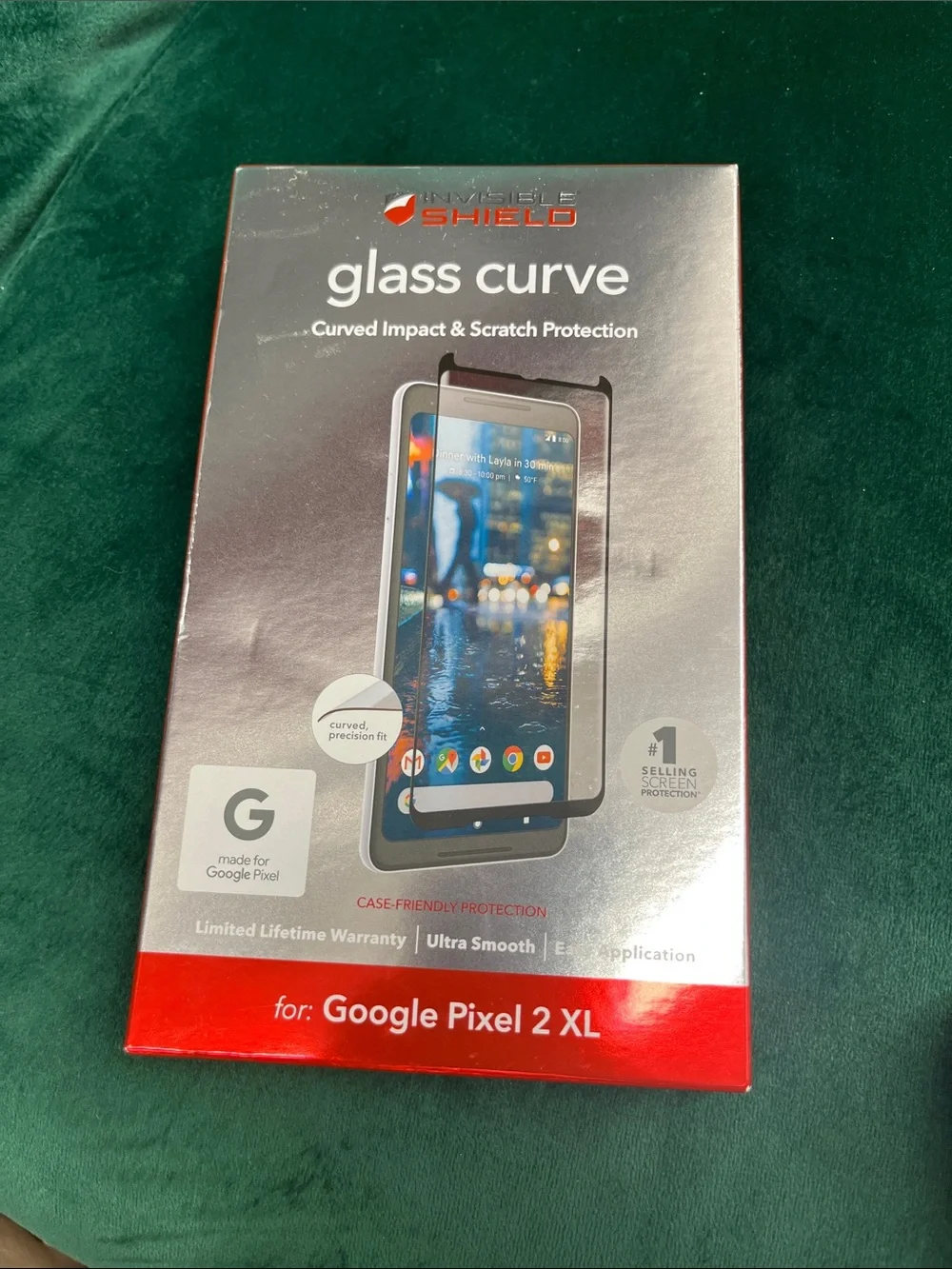 Glass Curve Screen Protector for Google Pixel 2 XL - Black